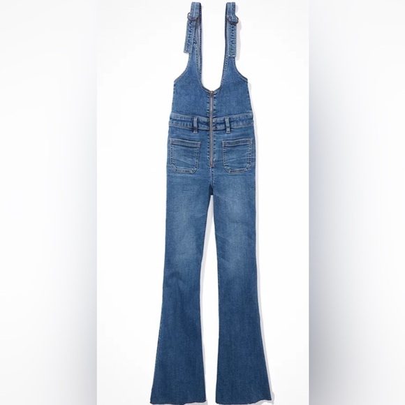 AE Stretch Denim Flare Overall - Picture 2 of 8